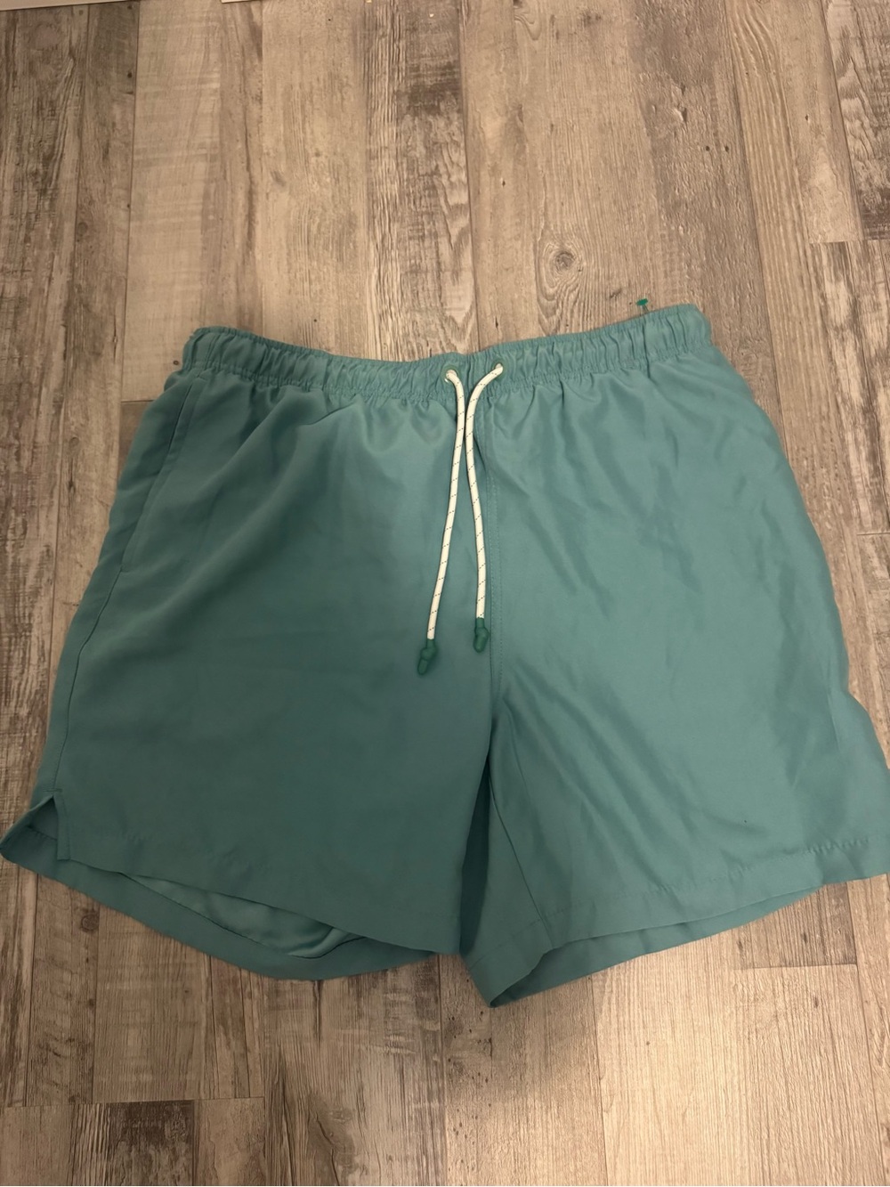 George Teal Swim Shorts with White Mesh Lining